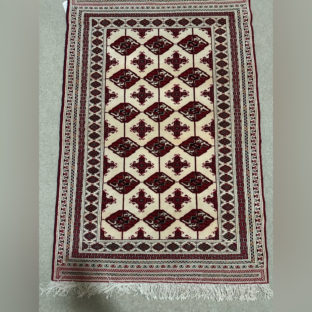 Persian Hand-Knotted Torkaman Rug